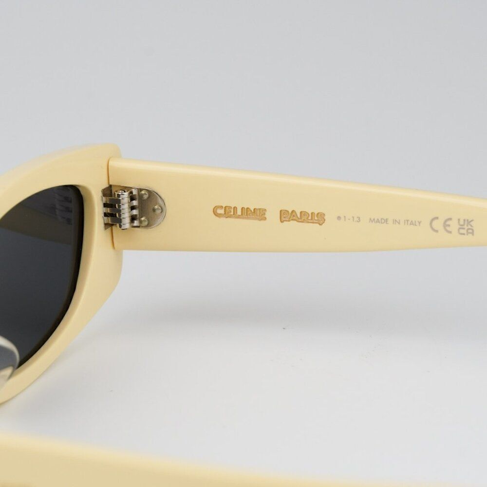 SALE! NEW Celine CL40245U 39A Butter Beige Smoke Geometric Unisex Sunglasses - Picture 9 of 11